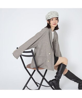 林八百吉商店 un chapeau ツイードマリンリボンキャス ホワイト