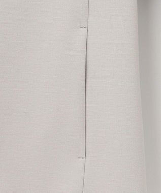 自由区 【好評につき追加生産/洗える】WASHABLEPONTE ノーカラージャケット ライトグレー系