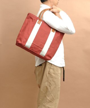 UNBILLION Otias 9号キャンバスパラフィン加工トート レッド