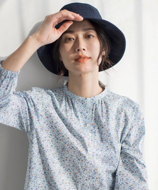J.PRESS LADIES 【洗える・UVケア・畳める】ブレード ハット ネイビー系