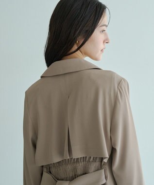 YECCA VECCA 【UVカット/花粉ガード】素材MIXトレンチコート Beige