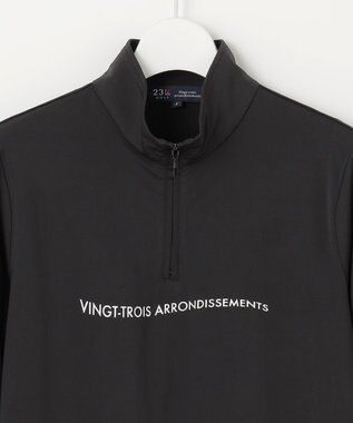 23区GOLF 【WOMEN】【吸水速乾・UVケア】ハーフジップ シャツ ブラック系