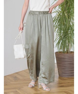 AMERICAN HOLIC サテンベイカーパンツ Khaki