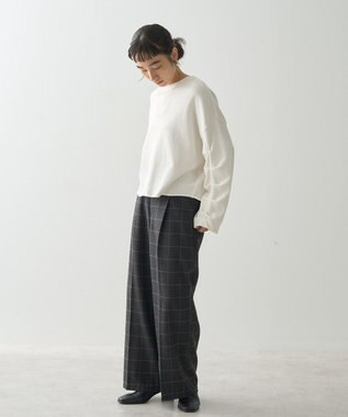 AMERICAN HOLIC ミニ裏毛タックスリーブショートプルオーバー1 Off White