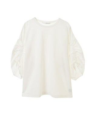Green Parks ・ＥＬＥＮＣＡＲＥ　ＤＵＥ　ギャザースリーブＴＥＥ Off White
