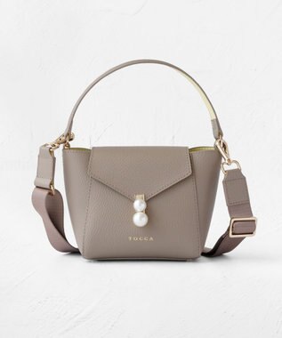 TOCCA 【大人百花掲載】INNOCENCE LEATHER POCHETTE ポシェットバッグ ベージュ系
