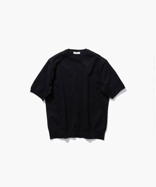 ATON FINE COMPACT COTTON | クルーネックセーター BLACK
