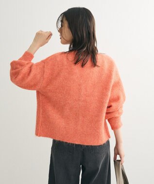 Green Parks 毛ふきシャギーＶネックカーディガン Orange