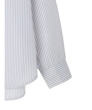 earth music&ecology ワンポイントロゴシャツ Stripe Gray