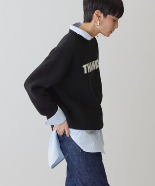 AMERICAN HOLIC バイパチＴＨＡＮＫＳ．ジャガードニットＰＯ Black