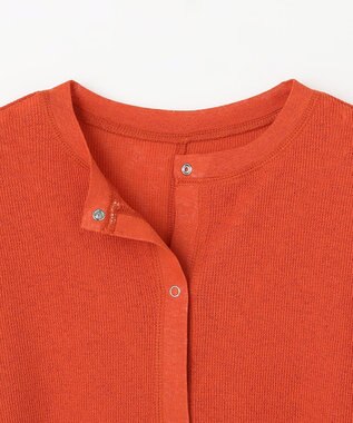 ANY シアーワッフルカーディガン オレンジ