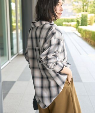 AMERICAN HOLIC イージーケアチェックシャツ【360°着こなしシャツ】 Ivory