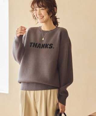 AMERICAN HOLIC バイパチＴＨＡＮＫＳ．ジャガードニットＰＯ Gray Mixture