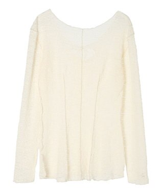 Green Parks カットワークデザインレーストップス Off White