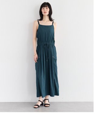 YECCA VECCA 【UVカット/遮熱/接触冷感】COOLカーゴキャミワンピース Blue Green