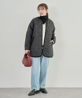 Green Parks 毛ふきシャギーＶネックカーディガン Light Gray Mixture