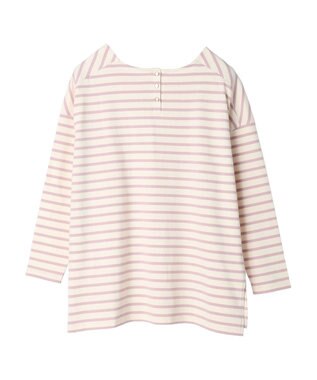 earth music&ecology バック釦ボーダーチュニック Pink