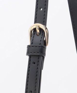 LA BAGAGERIE ソフトエナメル2WAYハンドバッグ Mサイズ ブラック