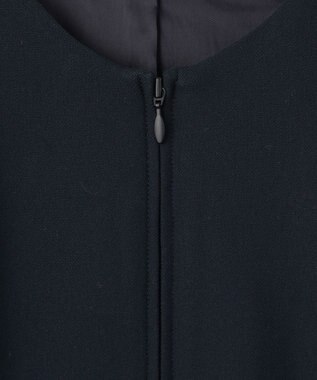 #Newans 【セレモニーにも】〈亀恭子さんコラボ〉ボリュームスリーブロングワンピース ネイビー