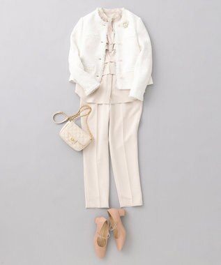 組曲 キルティングショルダーバッグ パールホワイト系