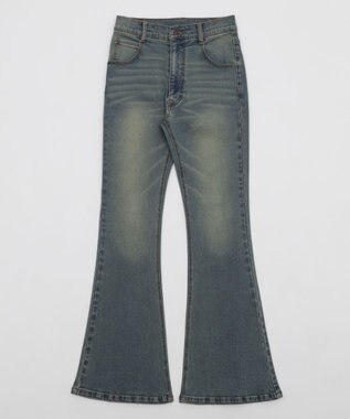 WEGO ストレッチフレアデニムパンツ デニム中濃加工色