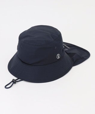 23区GOLF 【UNISEX】日常使いもしやすいシンプルデザイン 首後ろもしっかケアするネックカバー付バケットハット ギフトにもおすすめ◎ ネイビー系