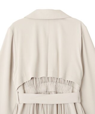 YECCA VECCA 【UVカット/花粉ガード】素材MIXトレンチコート Gray Beige