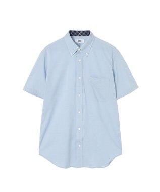 DAKS チェックカラー ボタンダウンシャツ ライトブルー