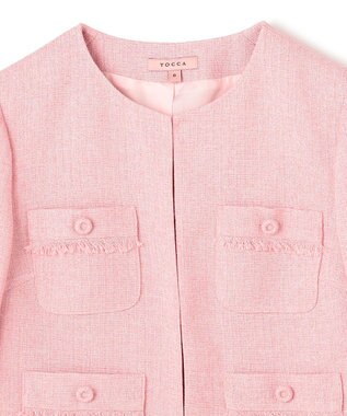 TOCCA 【洗える・消臭】MIST TWEED ジャケット ピンク系5