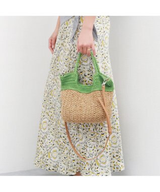 UNBILLION カシュカシュ cachecache / 切り替え編みクロッシェ2wayミニトート
