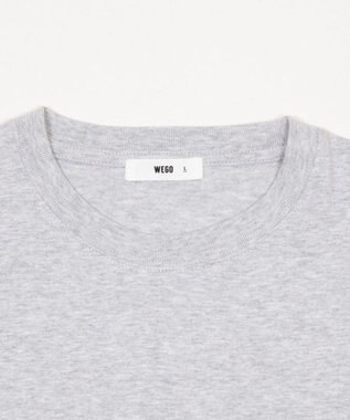 WEGO ポケット刺繍BIG　T（長袖） アッシュグレー