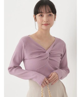 earth music&ecology ツイストリブラメニットプルオーバー