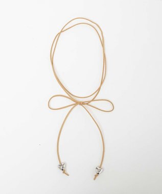 WEGO Lハートリボンチョーカー ベージュ