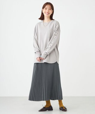 SHARE PARK LADIES 【UNISEX】吸水速乾 ショルダーロゴロングスリーブTシャツ（S・Mサイズ） グレー