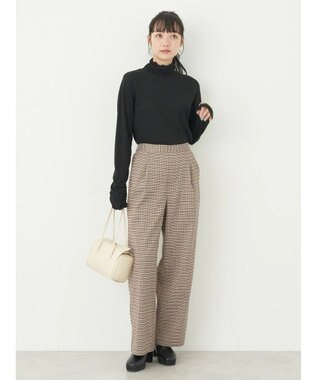 earth music&ecology シアータートルネックプルオーバー Black