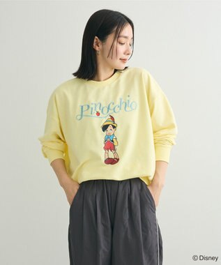 Green Parks ピノキオ／刺繍ミニ裏毛プルオーバー Lemon Yellow