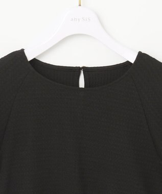 ANY SIS L 【WEB・一部店舗限定】ギャザーランタンスリーブ プルオーバー ブラック