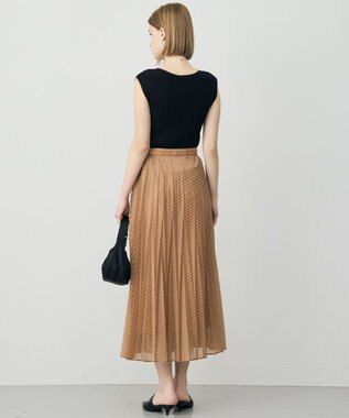 ICB L オーガニックコットン リブニット ブラック×アンバーブラウン