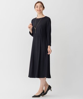 自由区 【セット可】ウールジャージー ワンピース ネイビー系
