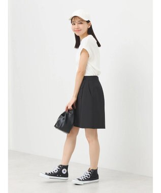 earth music&ecology フレンチスリーブリブプルオーバー Off White