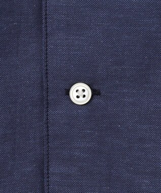 J.PRESS MEN 【HYBRID LINEN】オープンカラーシャツ ネイビー系