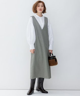 23区 【洗える】CANCLINI ボリュームスリーブ シャツ ホワイト系