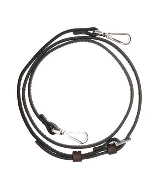 INTER-CHAUSSURES 【RIPANI】レザーハンドルフェルトバッグ ダークブラウンコンビ