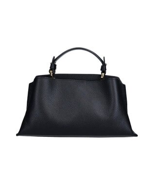 INTER-CHAUSSURES 【LORISTELLA】レザーハンドルセンターシームハンドバッグ ブラック