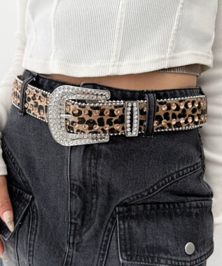 WEGO Lビジューラメシャギーベルト 柄1