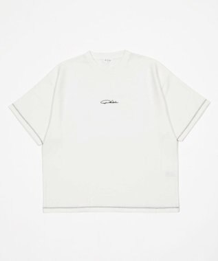 WEGO 【機能T/ユニセックス着用ITEM】カラーステッチワンポイントT（SS） ホワイト