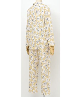 Wing パジャマ 長袖 長ズボン 綿100％(肌側) ふんわりやわらか素材 保温性 ゆったりシルエット シャツタイプ レディース EP5067 ウイング／ワコール ベージュ