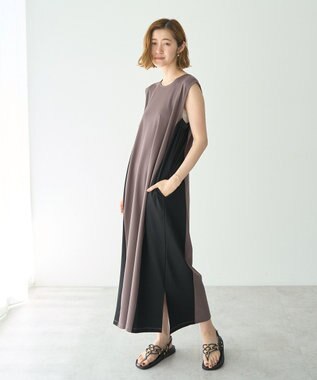 YECCA VECCA 2wayノースリーブカットワンピース Charcoal Gray