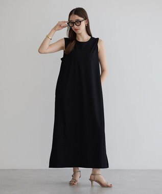 YECCA VECCA 2wayノースリーブカットワンピース Black