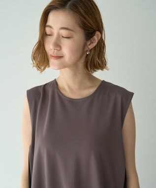 YECCA VECCA 2wayノースリーブカットワンピース Charcoal Gray
